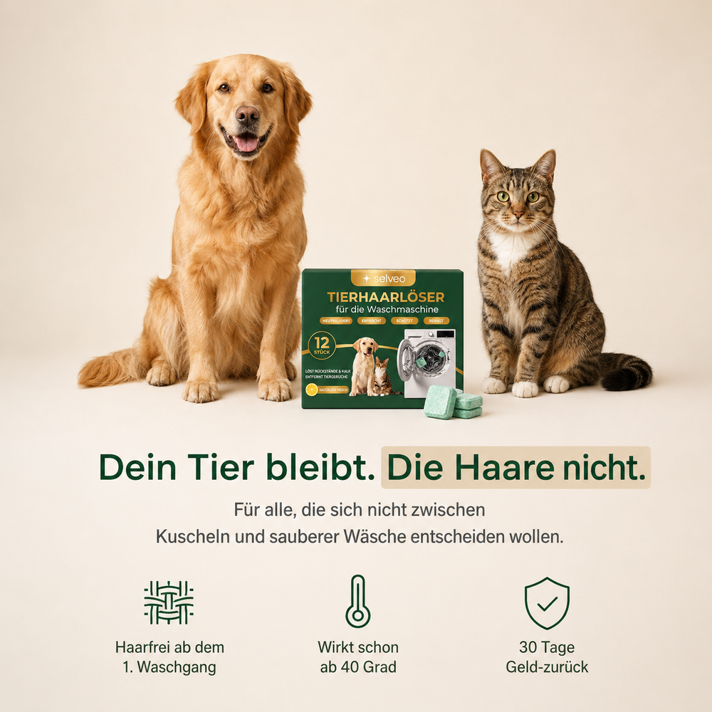 Fellwerk™ – Waschpulver gegen Tierhaare